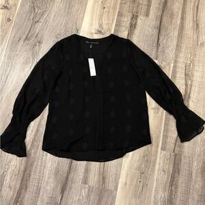 White House Black Market Black Blouse
